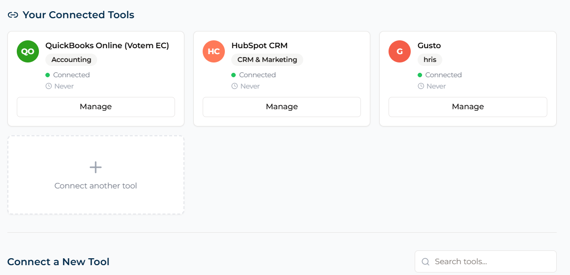 Your Connected Tools in GrowthBrain